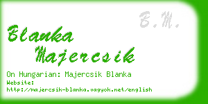 blanka majercsik business card